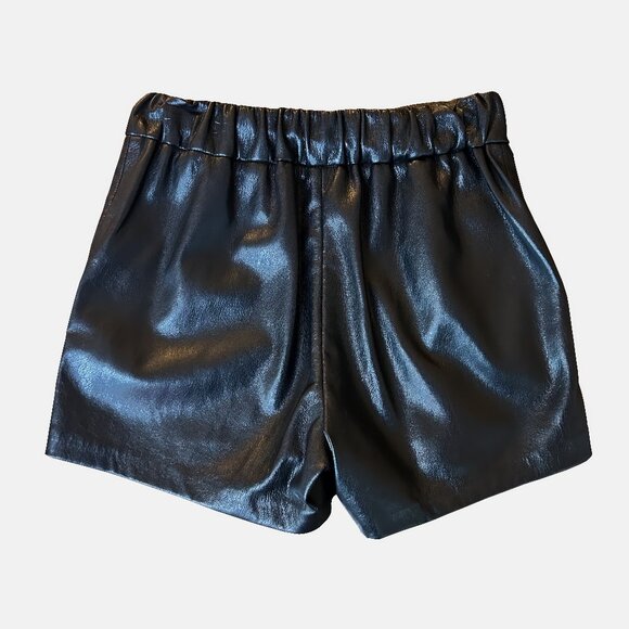Anine Bing Koa Faux Leather Shorts, size XS - Picture 4 of 6